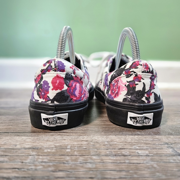 Vans Era Pink & Purple Florals With Black Soles - Picture 4 of 6